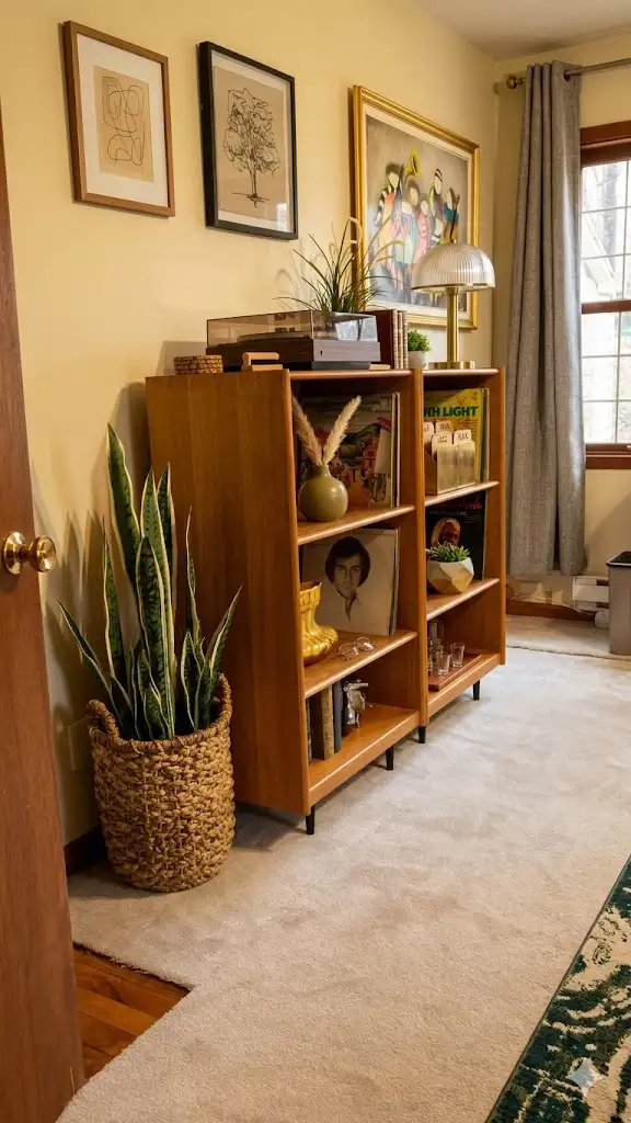 Mid century TEAK TECK Modulaire. Bahut disques vinyles, biblioth