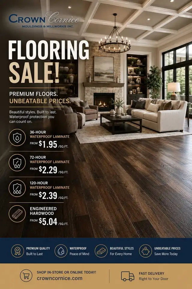 Flooring Hardwood, laminate and Vinyl