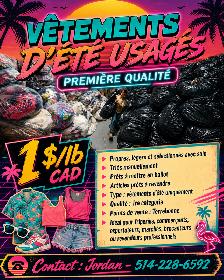 Special revendeurs — Vetements 1$/lb — Stock pret