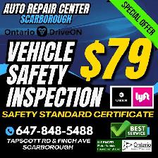 UBER LYFT VEHICLE SAFETY INSPECTION $79 - CALL 647-848-5488 NOW!