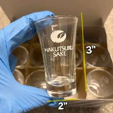 Vintage Hakutsuru Japanese Sake Clear Shot Glass (12pcs) - Photo 5