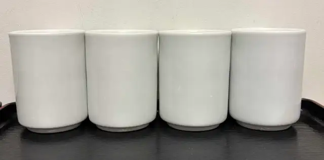 White Yunomi Japanese Teacups - Photo 2
