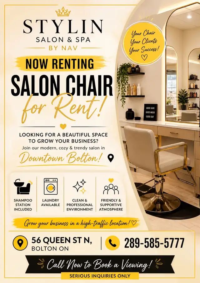 Salon Space for Rent
