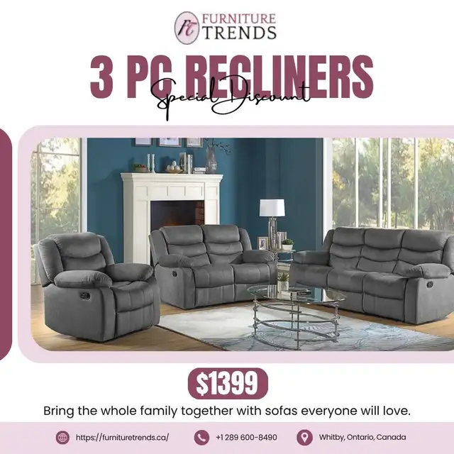 Huge Saving 3 Piece Recliner Set Start from $1399.99 - Photo 2
