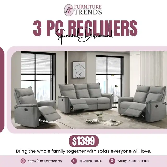Huge Saving 3 Piece Recliner Set Start from $1399.99 - Photo 5