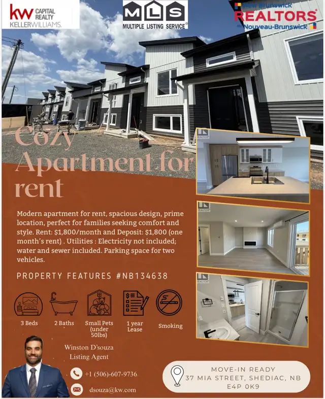 Apartment for Rent in Shediac