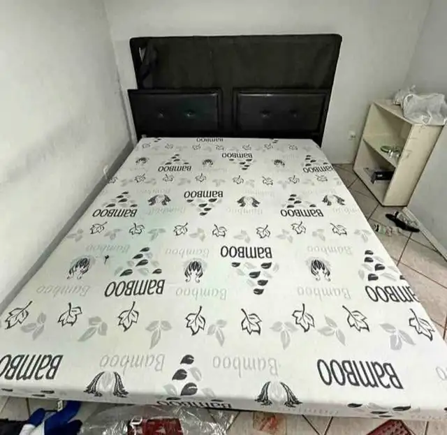 Double Bed Frame Durable Heavy Duty Steel - Photo 2