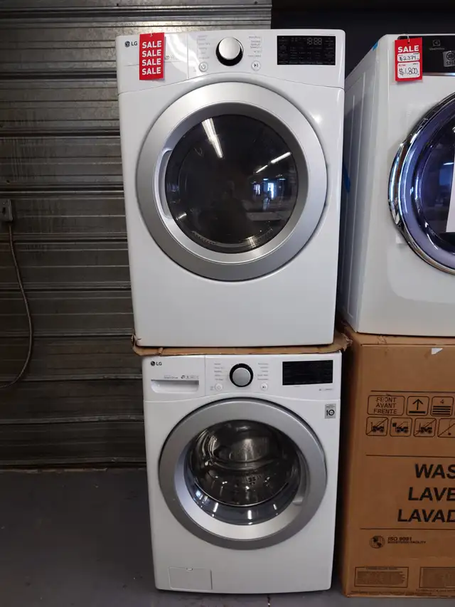 LG '27' White Front Load Washer / Dryer Set on Sale‼️