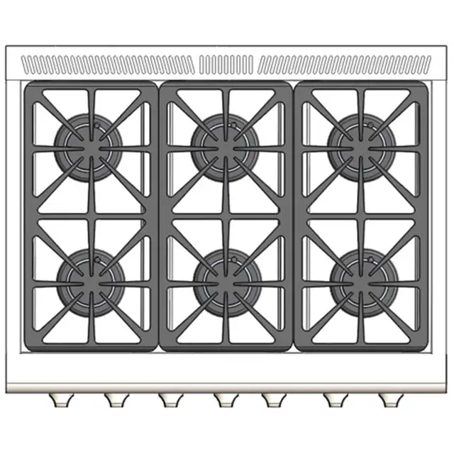 Capital Gas Range 36' Precision Series MCR366N Pro-Style With 6 - Photo 4