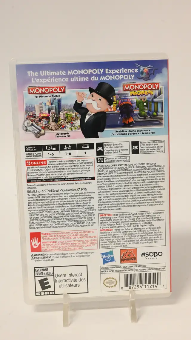 Nintendo switch Game Monopoly USED with case - Photo 4