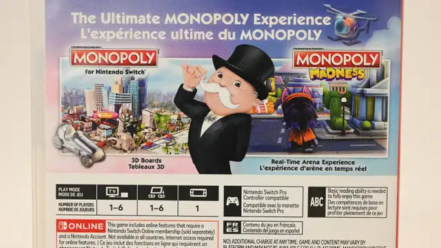 Nintendo switch Game Monopoly USED with case - Photo 5