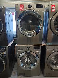 LG '27' Graphite Front Load Washer / Dryer Set on Sale‼️