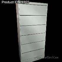 TAB Light Grey 6 Drawer Flip Front Datafile Storage Cabinet - Photo 2