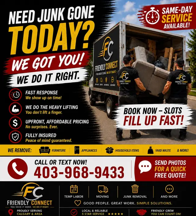 Need Junk Gone Today? We Do It Right. ✅