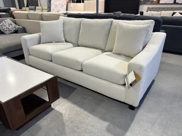 Beige fabric sofa