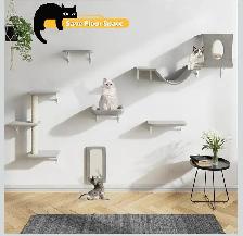 Wall-Mounted Cat Furniture Set- White - Photo 2