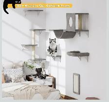 Wall-Mounted Cat Furniture Set- White - Photo 6