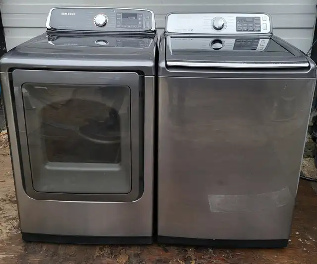 Samsung washer Dryer pair - large size top load, He