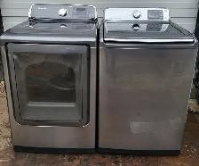 Samsung washer Dryer pair - large size top load, He