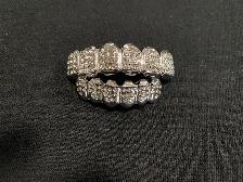 Diamond Silver Grillz Hip Hop Bling