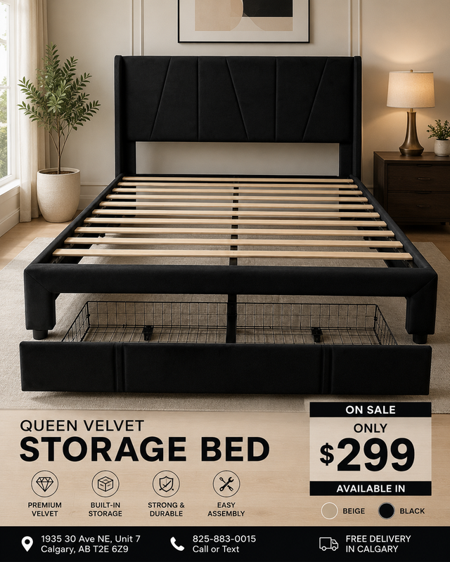 Brand New Queen Velvet Bed Frame!