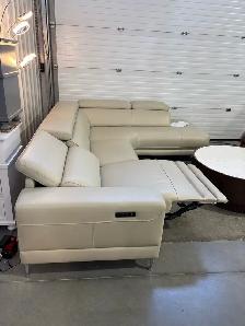 Leather sectional with power seat - Photo 3