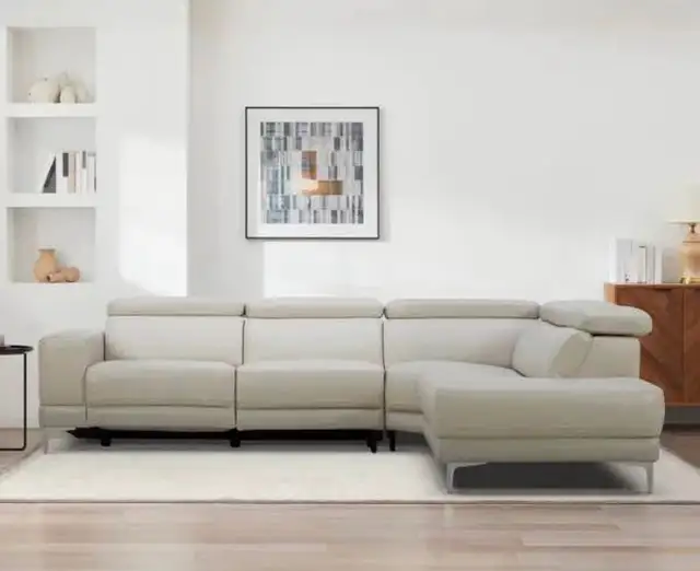 Leather sectional with power seat - Photo 7
