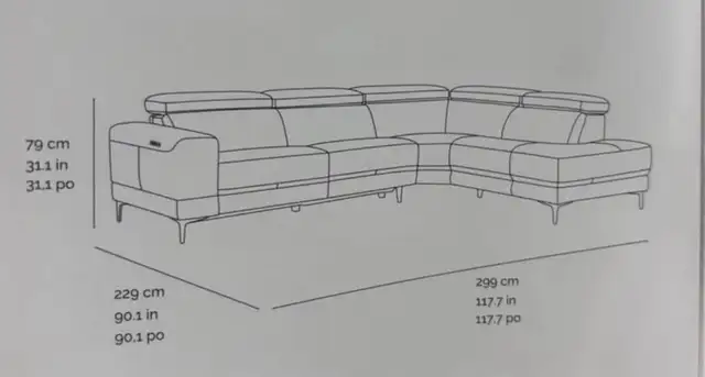Leather sectional with power seat - Photo 8