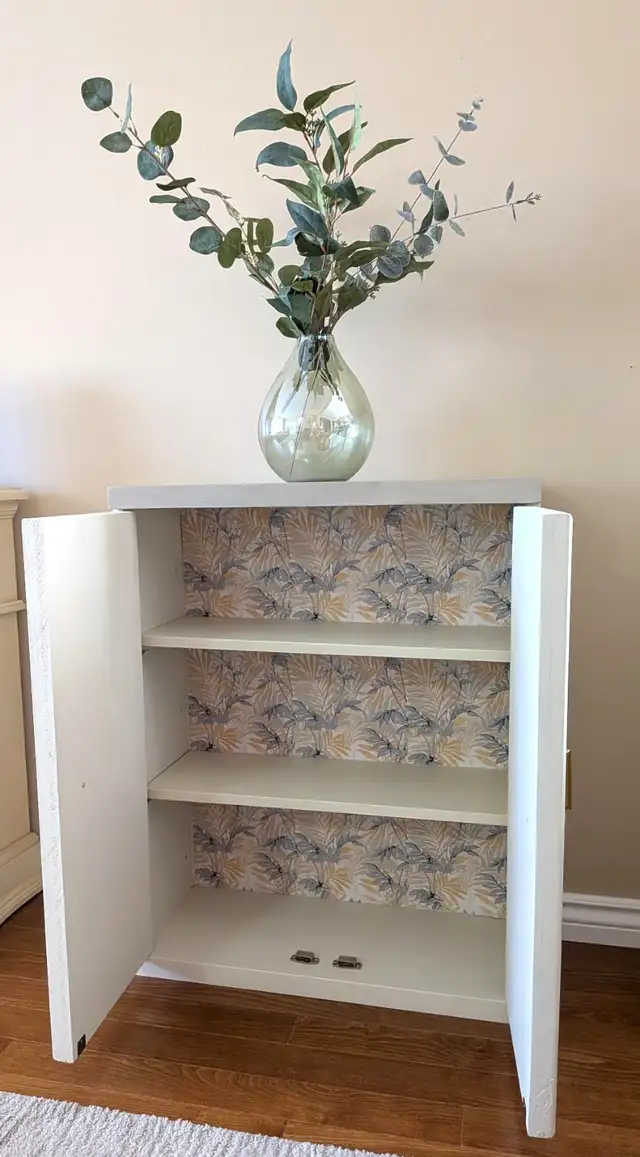 Cabinet  (Vintage) Upcycled in Soft White & Gray - Photo 2