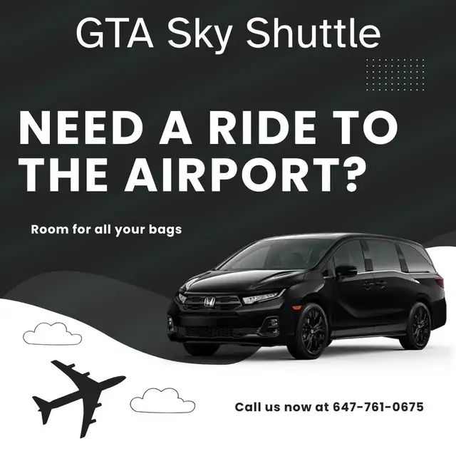 VAN AIRPORT PICK UP DROP OFF ERRANDS 647-761-0675