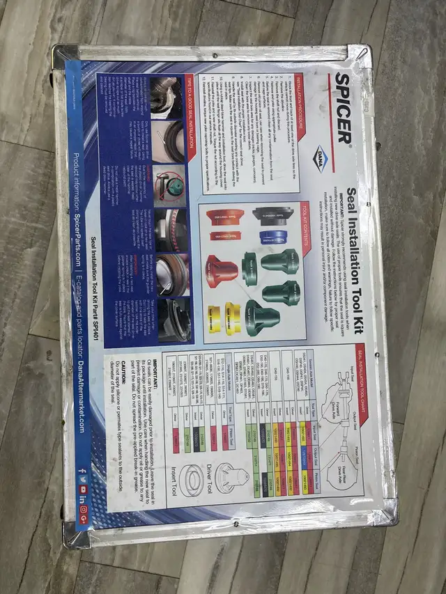 Spicer/Dana SPI401 Seal Installation Kit in case