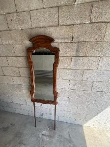 Free delivery used Vintage Wood Accent Mirror with Stand