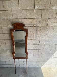 Free delivery used Vintage Wood Accent Mirror with Stand - Photo 5