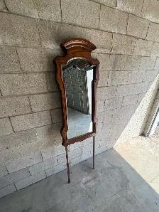 Free delivery used Vintage Wood Accent Mirror with Stand - Photo 6