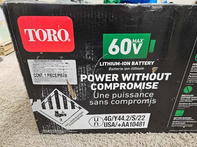 TORO Lawn Mower 22' 60V Max 53cm 'BRAND NEW IN THE BOX' - Photo 7