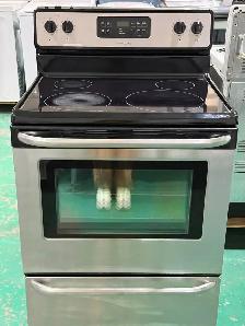 Reconditioned Frigidaire Glass Top Stainless Steel Stove $358