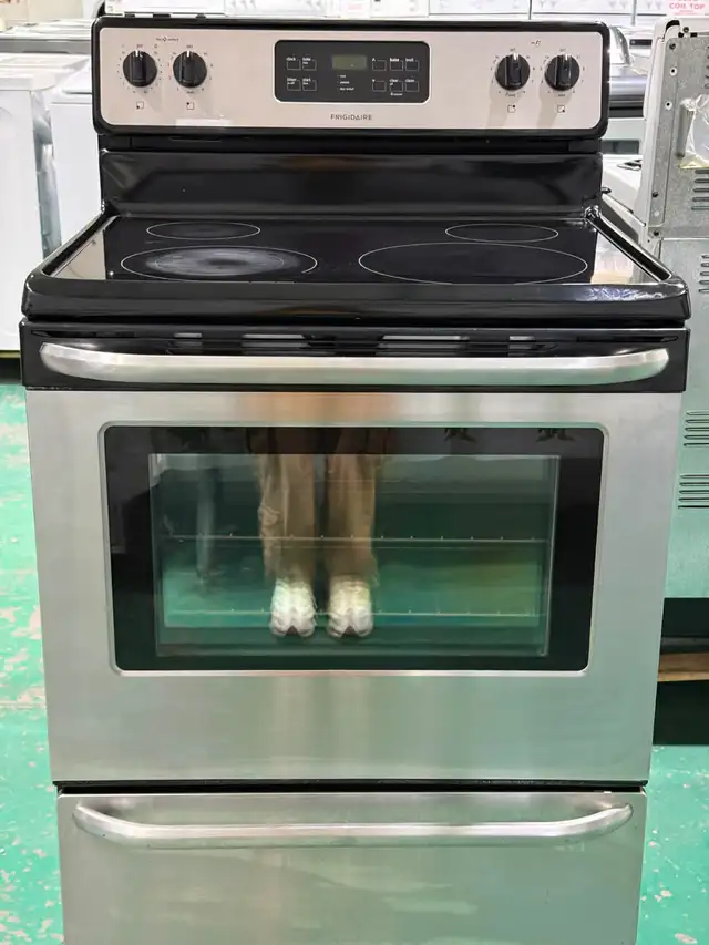 Reconditioned Frigidaire Glass Top Stainless Steel Stove $358 - Photo 2