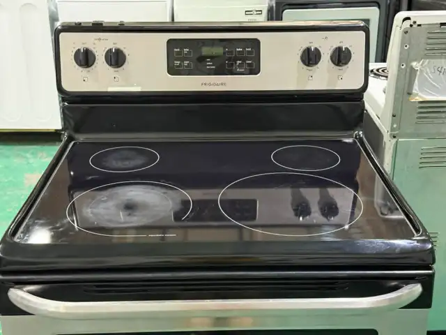 Reconditioned Frigidaire Glass Top Stainless Steel Stove $358 - Photo 3