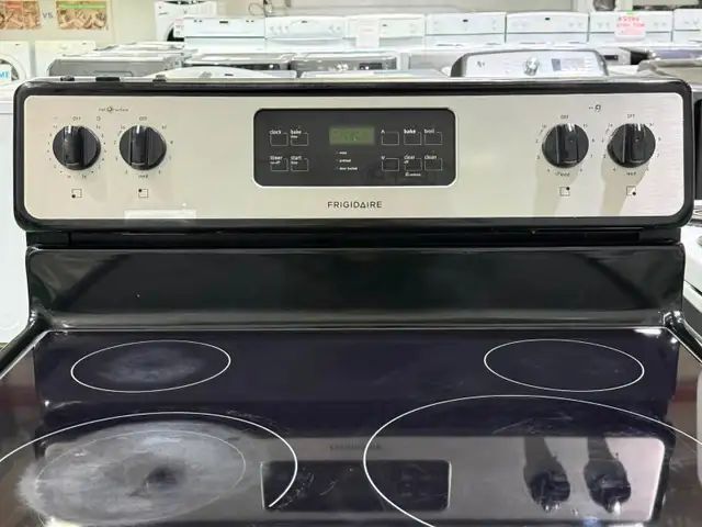 Reconditioned Frigidaire Glass Top Stainless Steel Stove $358 - Photo 4