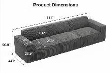 Brand New 111 -inch modular boneless sofa Special $259