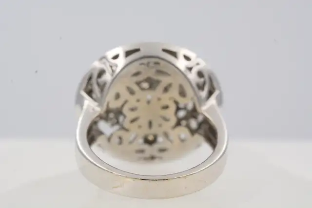 14K ORNATE LRG FLORAL CLUSTER RING - Photo 3