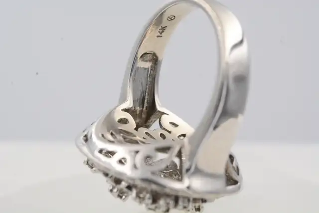 14K ORNATE LRG FLORAL CLUSTER RING - Photo 5