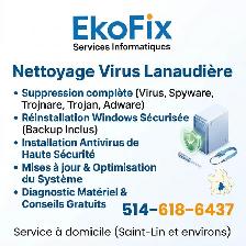 Nettoyage Virus et Optimisation PC – Lanaudière (Service Rapide)