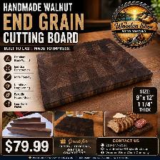 Handmade Walnut End Grain Cutting Board – Premium Black Walnut