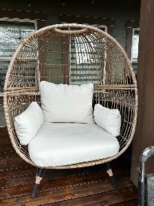 Outdoor Chair - Covered egg style