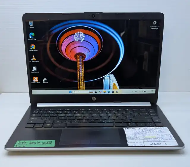 Laptop HP i5 8e Gén / 8Go DDR4 / SSD NVMe 256Go / Batterie NEUVE