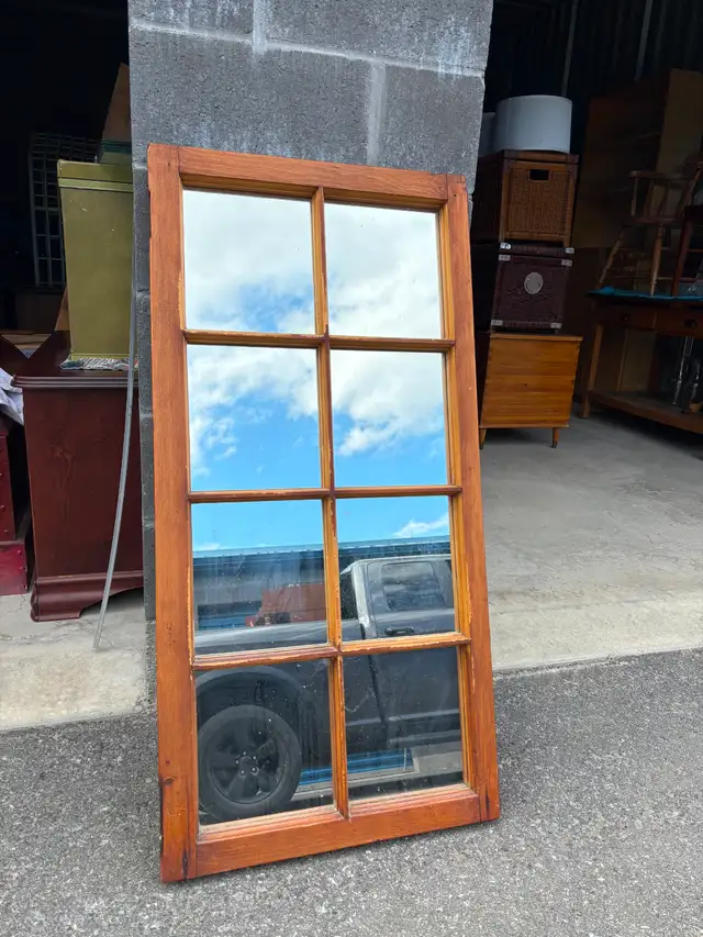 Solid Wood Window Mirror