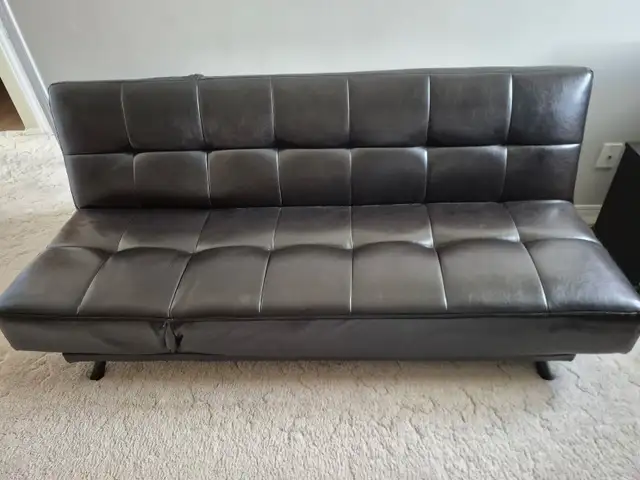 Faux Leather Futon