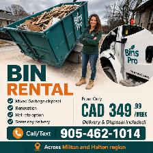 Affordable Bin Rentals in Milton, Oakville & Georgetown!