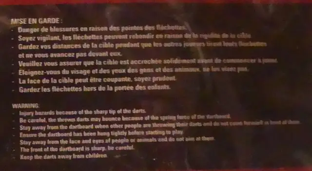 Ensemble de jeu de fléchettes et cible à vendre - Photo 6